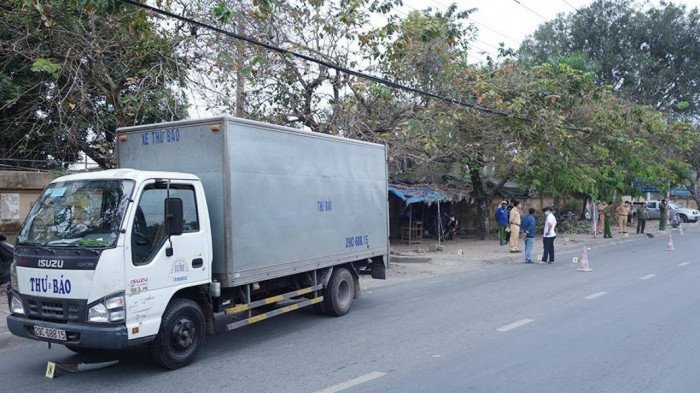 Hiện trường vụ tai nạn. Ảnh C.A