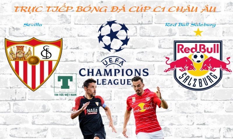 Link xem trực tiếp Sevilla vs Red Bull Salzburg (cúp C1 châu Âu), 23h45 ngày 14/9