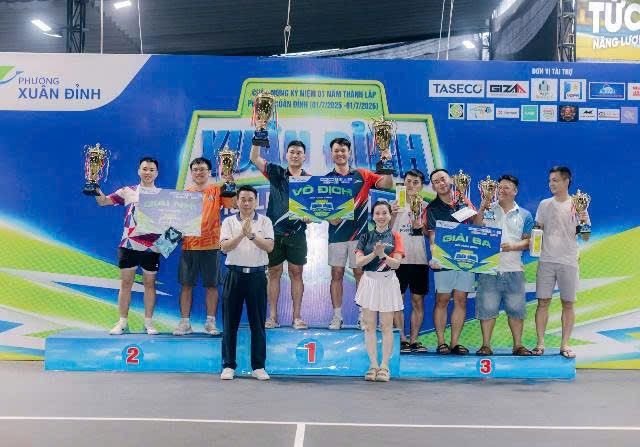 Phường Xuân Đỉnh: Hơn 100 vận động viên tranh tài tại giải Pickleball kỷ niệm 1 năm thành lập