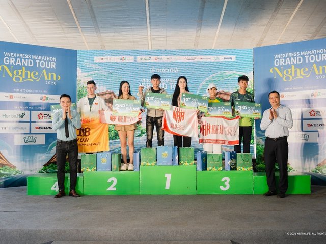 Herbalife Việt Nam đồng hành cùng VnExpress Marathon Grand Tour Nghệ An 2026